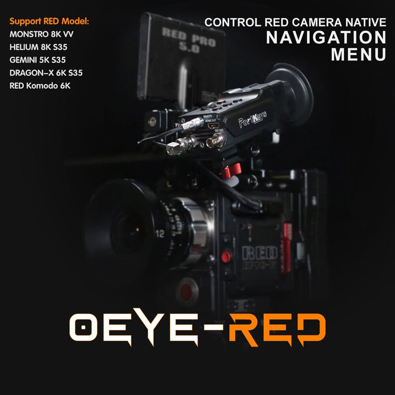 PORTKEYS OEYE 4K 3G-SDI/HDMI EVF with RED Camera Menu Control