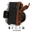 MegaGear Ever Ready Leather Camera Case for FUJIFILM X-T4 with XF 16-80mm Lens (Brown)