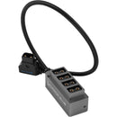 Kondor Blue Male D-Tap to 4-Port Female D-Tap Splitter Hub (16")