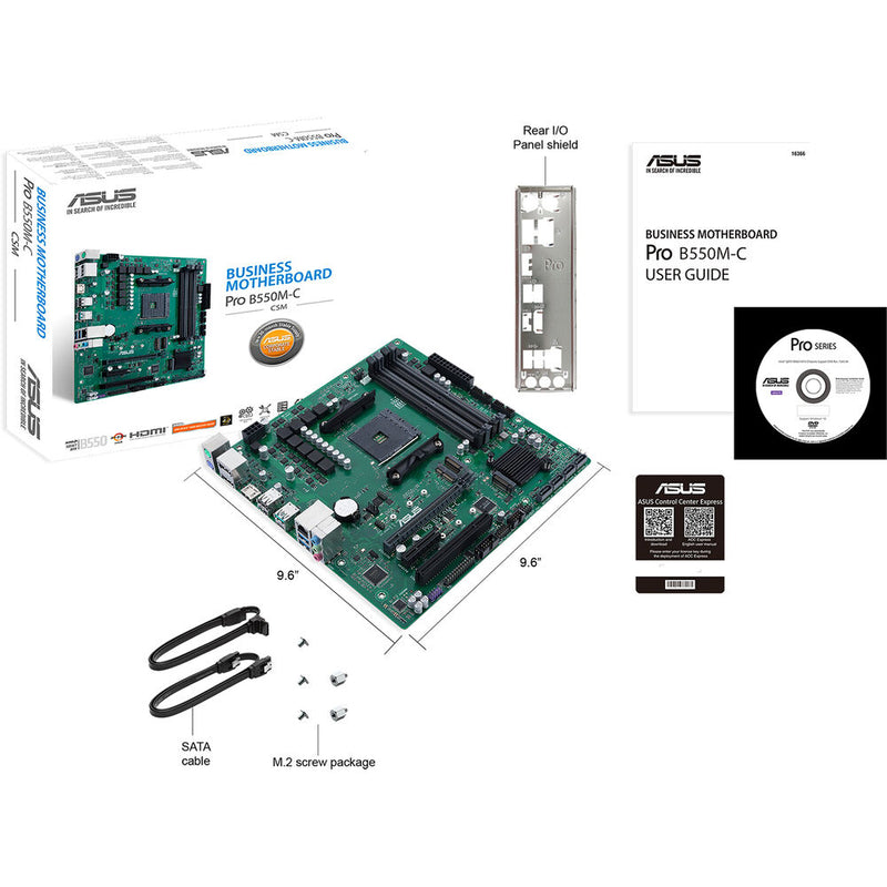 ASUS Pro B550M-C/CSM AM4 Micro-ATX Commercial Motherboard