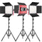 GVM RGB LED Studio Video Bi-Color Soft 1200D 3-Light Panel Bundle