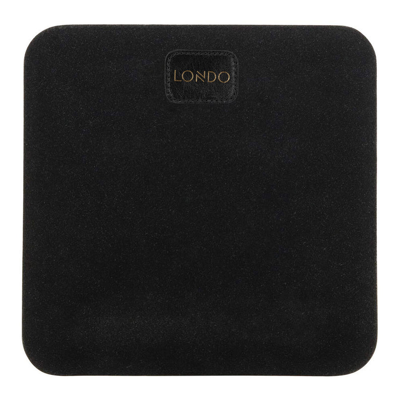 Londo Genuine Leather Mouse Pad with Wrist Rest (Black)