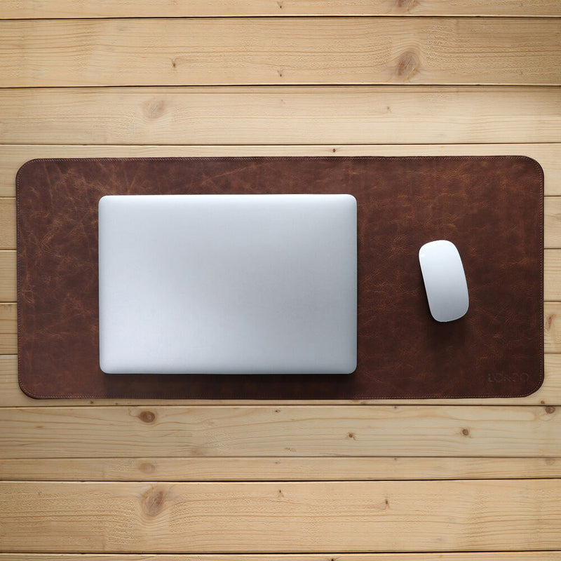 Londo Genuine Leather Extended Mouse Pad (Brown)