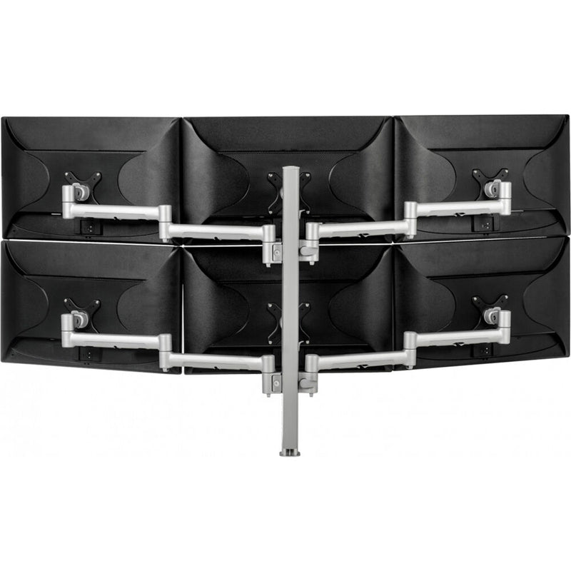 Atdec Six-Monitor Desk Mount Bundle (Silver)