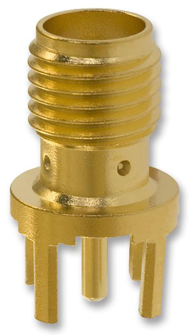 JOHNSON 142-0701-201 RF / Coaxial Connector, SMA Coaxial, Straight Jack, Solder, 50 ohm, Beryllium Copper