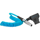 Kondor Blue Coiled D-Tap to Female 2-Pin LEMO-Type Power Cable for RED KOMODO