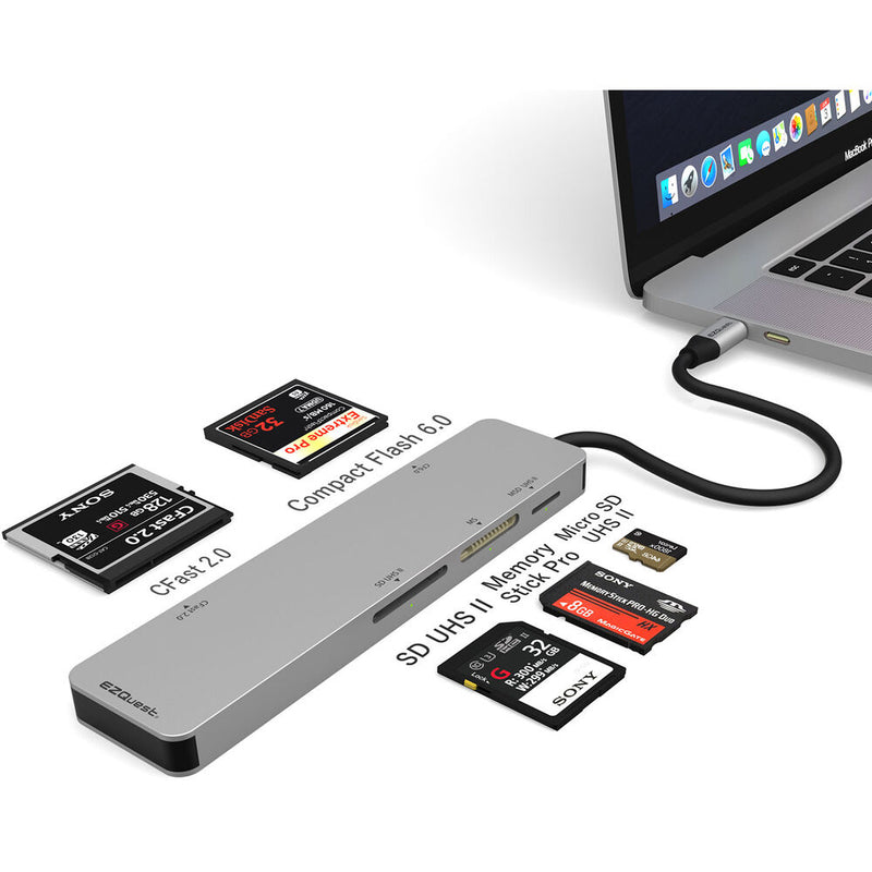 EZQuest 5-in-1 USB Type-C Card Reader