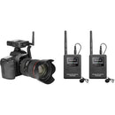 Saramonic SR-WM2100 2-Person Camera-Mount Digital Wireless Omni Lavalier Microphone System for Cameras and Smartphones (2.4 GHz)