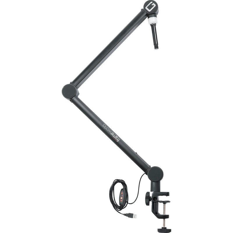 Gator Professional Broadcast Boom Mic Stand with LED Light