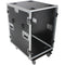 ProX 16U Vertical Amp/Rack, 24" Deep with Wheels  and 2-Side Tables