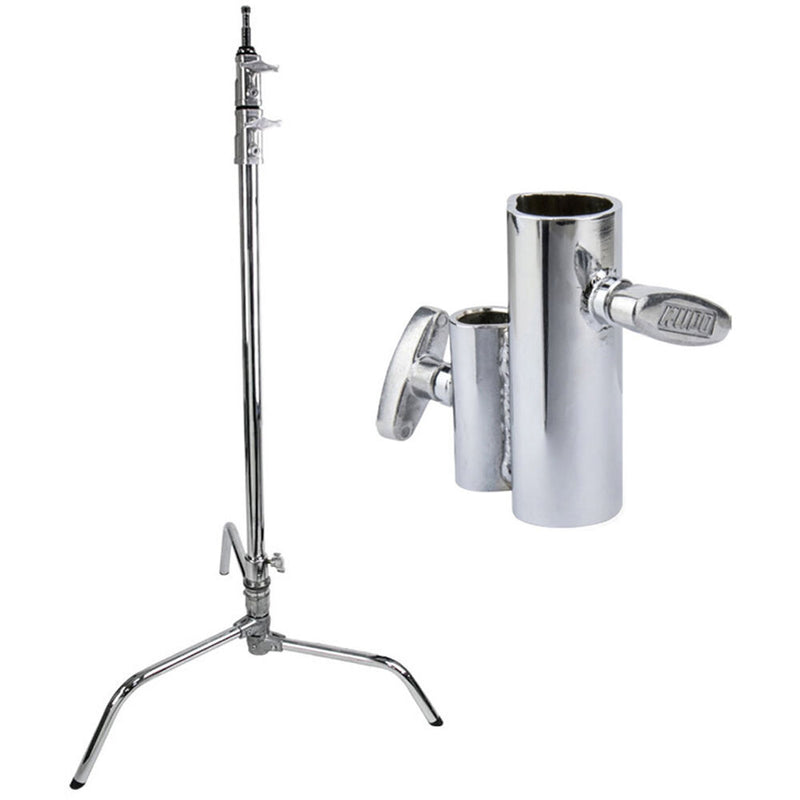 Rotolight 20" Chrome-Plated C-Stand and Adapter Bundle