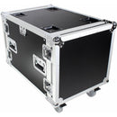 ProX 10U Vertical Rack Mount Flight Case 24" Deep with Casters