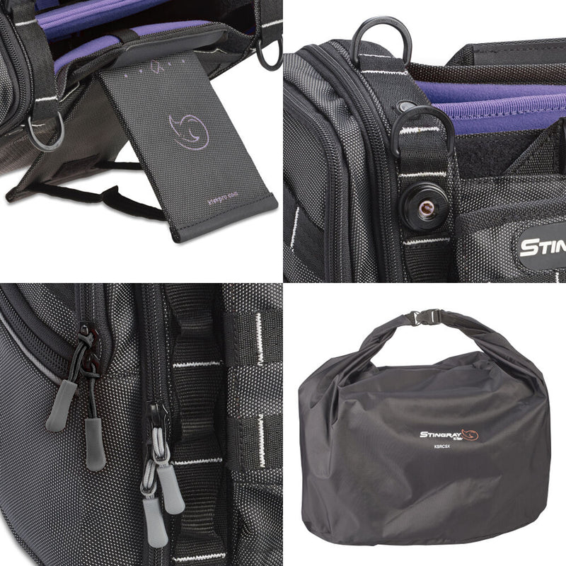 K-Tek Stingray Small-X Audio Bag for Sound Devices 833, 888, and 633 Recorders (Purple Interior)