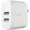 Belkin Boost Charge 24W Dual USB Type-A Wall Charger with Lightning Cable