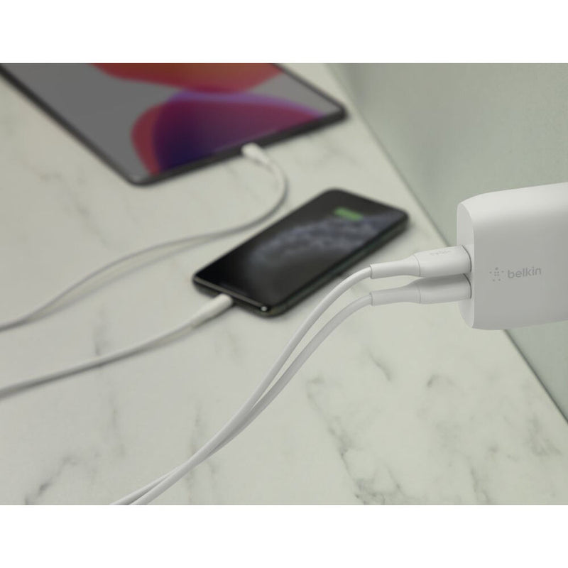 Belkin Boost Charge 24W Dual USB Type-A Wall Charger with Lightning Cable