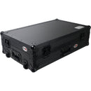 ProX Flight Case with Laptop Shelf, 1 RU Rackspace & Wheels for RANE ONE (Black on Black)