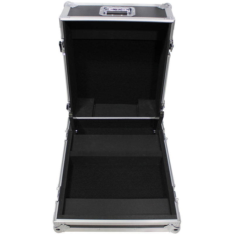 ProX Flight Hard Road Mixer Case for Allen and Heath QU-16 (Silver on Black)