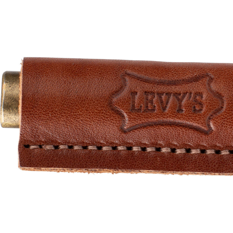 Levy's Brass Forged Guitar Hanger with Tan Leather