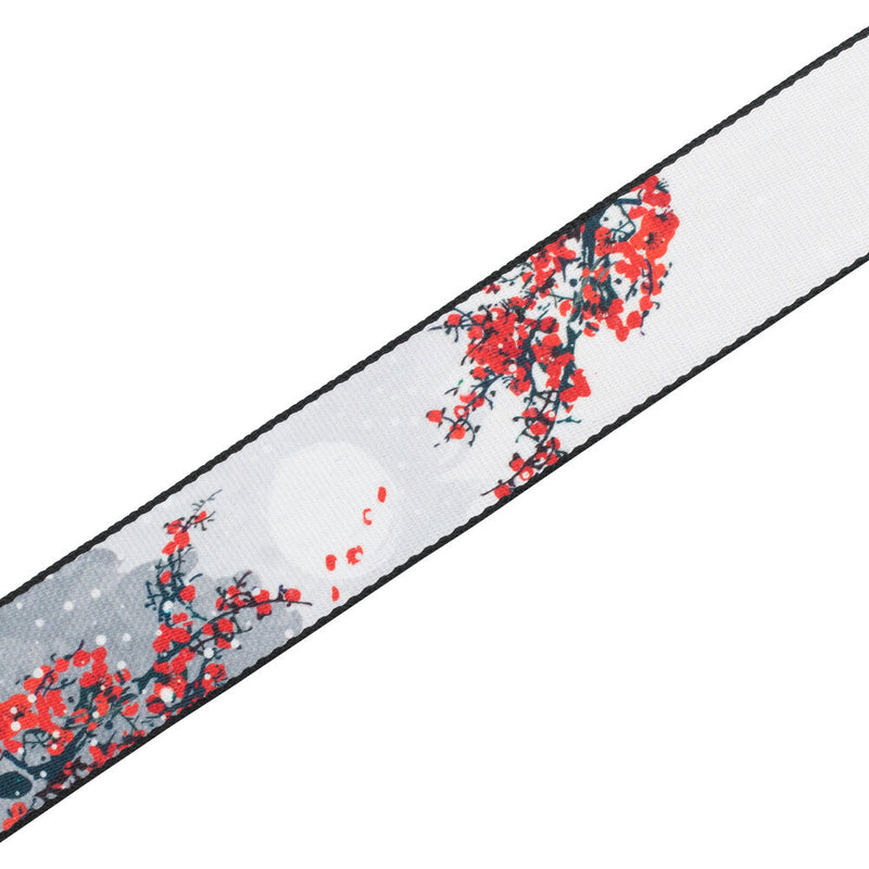 Levy's Polyester Guitar Strap (Cherry Blossoms and Snow)