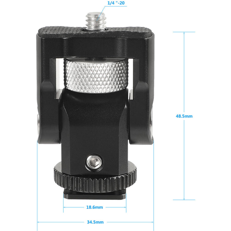 CAMVATE Tilting Shoe Adapter Support with 1/4"-20 Screw for Monitor/Light