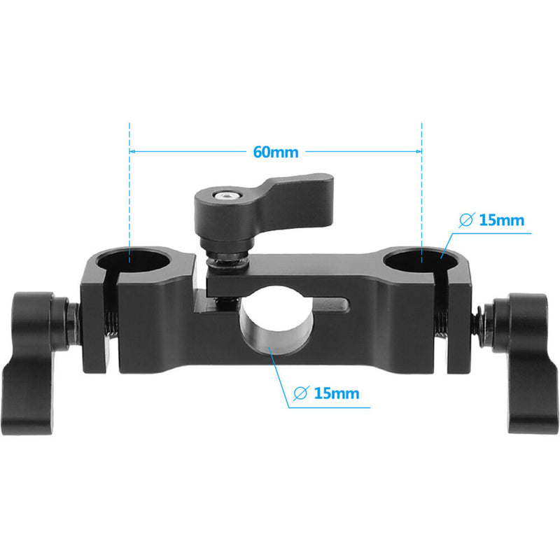 CAMVATE Standard 15mm LWS Rod Clamp with Perpendicular 15mm Rod Port