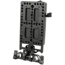 CAMVATE V-Mount Battery Plate with 15mm LWS Rod Clamp & DC/D-Tap Power Outputs