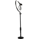 Gator LED Desktop Ring Light with Round Base Stand and Phone Clamp (10")