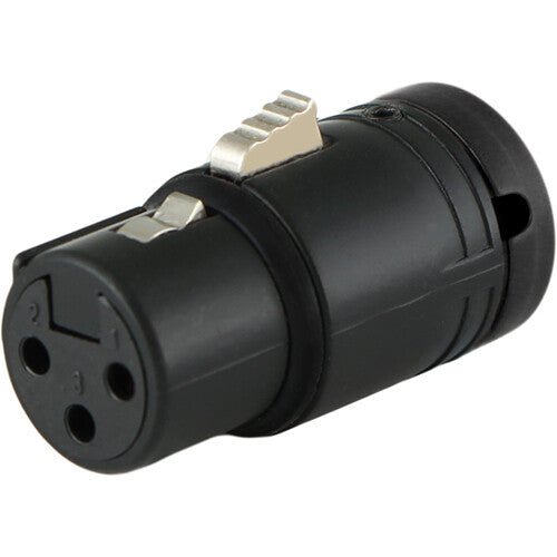 Cable Techniques Low-Profile Right-Angle XLR 3-Pin Female Connector (Standard Outlet, A-Shell, Black Cap)