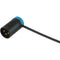 Cable Techniques Low-Profile Right-Angle XLR 3-Pin Male Connector (Standard Outlet, A-Shell, Blue Cap)