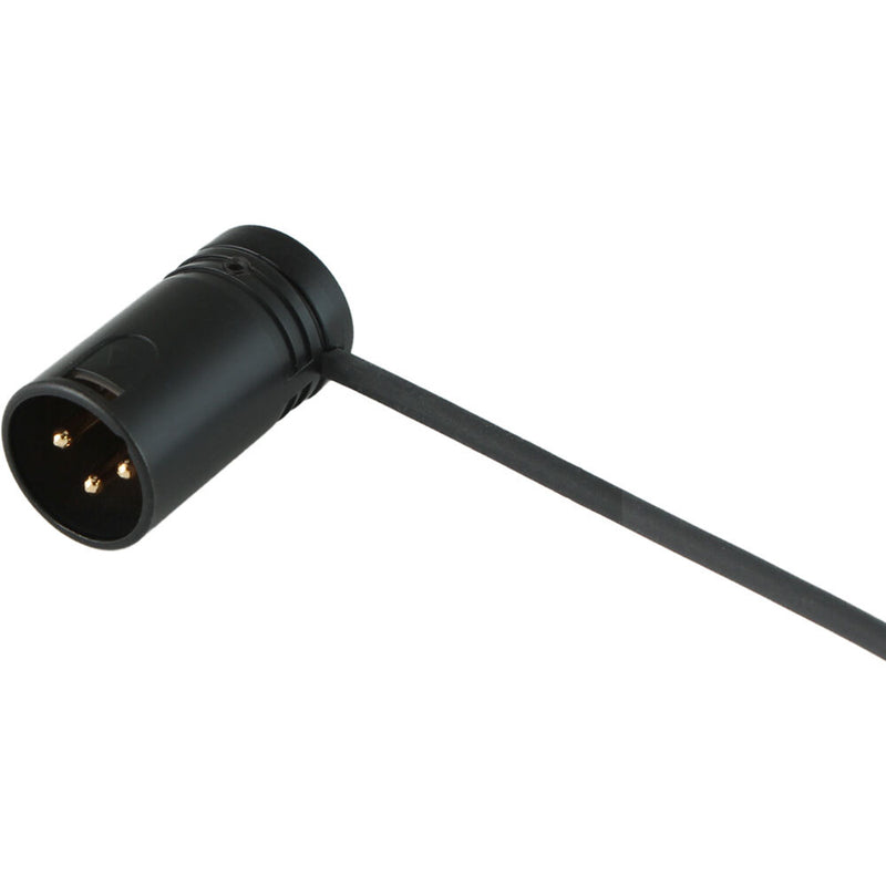 Cable Techniques Low-Profile Right-Angle XLR 3-Pin Male Connector (Standard Outlet, A-Shell, Black Cap)