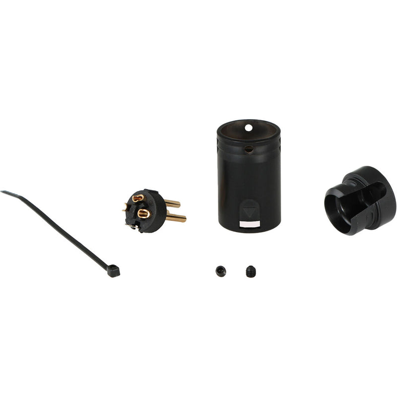 Cable Techniques Low-Profile Right-Angle XLR 3-Pin Male Connector (Large Outlet, A-Shell, Black Cap)