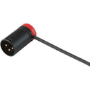 Cable Techniques Low-Profile Right-Angle XLR 3-Pin Male Connector (Standard Outlet, A-Shell, Red Cap)