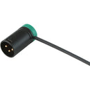 Cable Techniques Low-Profile Right-Angle XLR 3-Pin Male Connector (Standard Outlet, A-Shell, Green Cap)