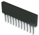 BOURNS 4308R-101-103LF Fixed Network Resistor, 10 kohm, 100 V, 7 Elements, Bussed, SIP, 200 mW