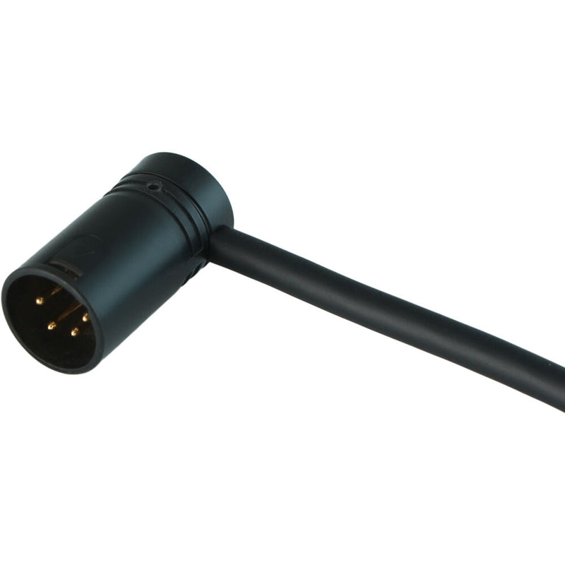 Cable Techniques Low-Profile Right-Angle XLR 4-Pin Male Connector with Adjustable Exit (Large Outlet)