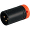 Cable Techniques Low-Profile Right-Angle XLR 3-Pin Male Connector (Standard Outlet, A-Shell, Orange Cap)