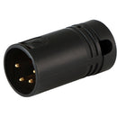 Cable Techniques Low-Profile Right-Angle XLR 4-Pin Male Connector with Adjustable Exit (Large Outlet)