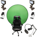 Bescor Dual LED70 Kit with KLP Mount, Ball Mounts, Greenscreen, Microphone