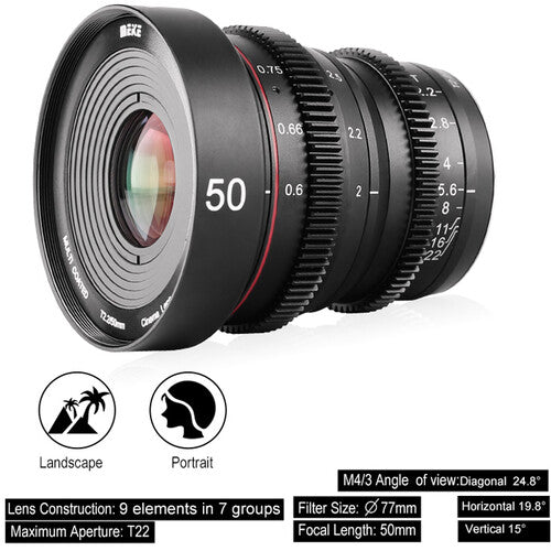 Meike Cinema Prime 50mm T2.2 Sony E Lens