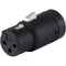 Cable Techniques Low-Profile Right-Angle XLR 3-Pin Female Connector (Large Outlet, B-Shell, Black Cap)