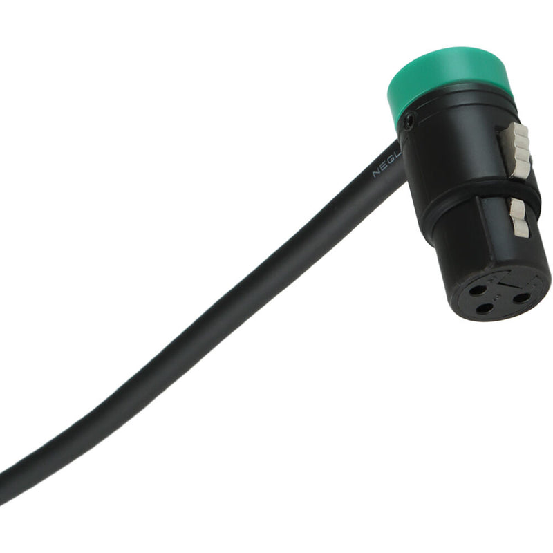 Cable Techniques Low-Profile Right-Angle XLR 3-Pin Female Connector (Large Outlet, B-Shell, Green Cap)