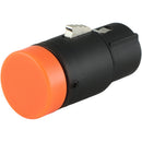 Cable Techniques Low-Profile Right-Angle XLR 3-Pin Female Connector (Large Outlet, B-Shell, Orange Cap)