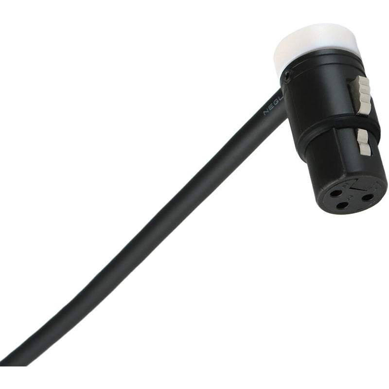 Cable Techniques Low-Profile Right-Angle XLR 3-Pin Female Connector (Large Outlet, B-Shell, White Cap)