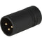 Cable Techniques Low-Profile Right-Angle XLR 3-Pin Male Connector (Large Outlet, B-Shell, Black Cap)