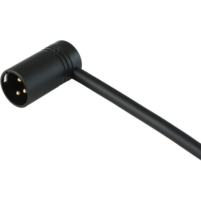 Cable Techniques Low-Profile Right-Angle XLR 3-Pin Male Connector (Large Outlet, B-Shell, Black Cap)