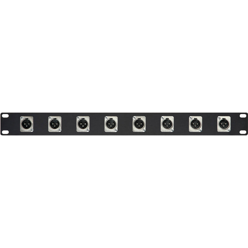 My Custom Shop XLR Feedthrough Patch Panel with 8 Male to 8 Female XLR (1 RU)