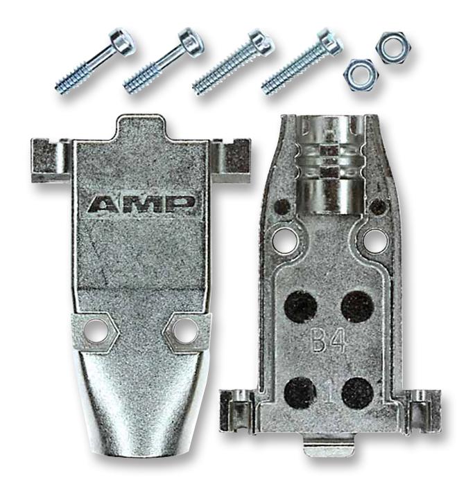 AMP - TE Connectivity 5745171-5 5745171-5 D Sub Backshell Cable Clamp Amplimite DE 180&deg; Zinc Alloy Body