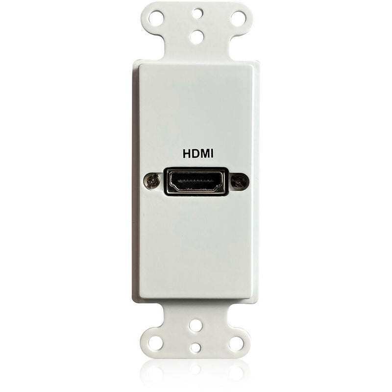 Comprehensive Single-Gang HDMI Pass-Thru Wall Plate with Pigtail (White)