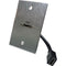 Comprehensive HDMI Pigtail Pass-Through Wall Plate (Aluminum)