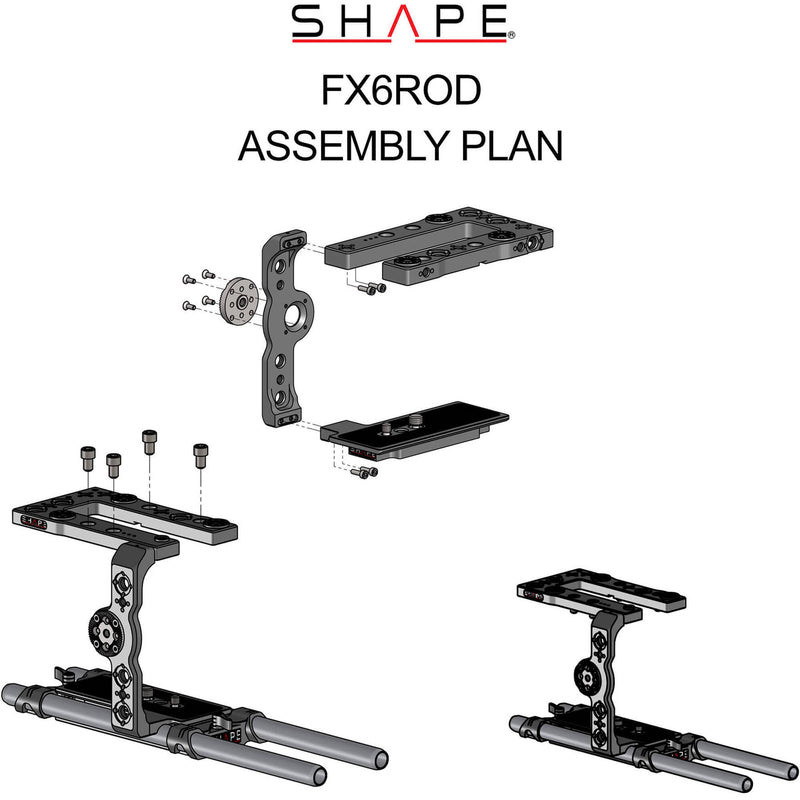 SHAPE Camera Cage and 15mm LWS Baseplate for Sony FX6